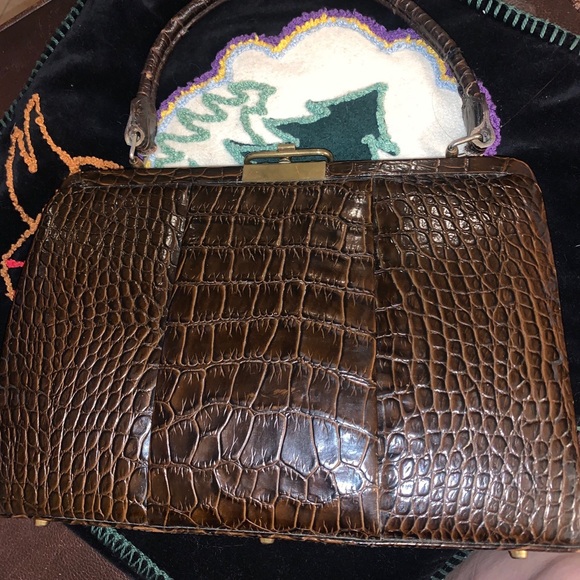 Alligator Vintage Handbag Genuine Alligator - Picture 3 of 14